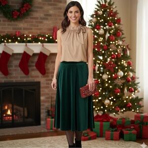 Ellen Tracy Sleeveless Mock Neck Top with Side Bow